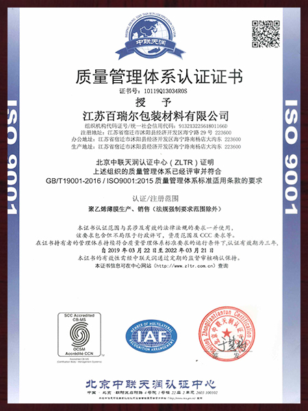 19年質量體系證書（中文）